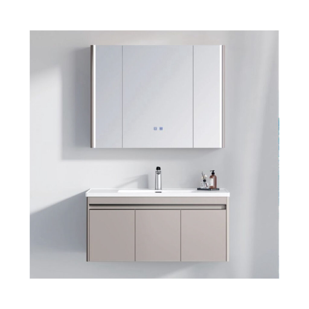 Meuble-de-salle-de-bain-suspendu-avec-lavabo-integre-3-PORTES-BATIPRO-PRESTIGE