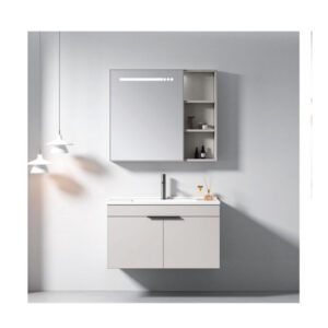 Meuble de salle de bain suspendu avec lavabo intégré