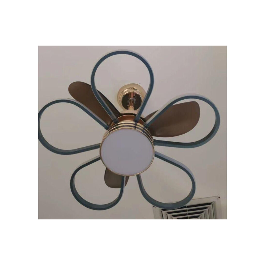 Ventilateur Plafonnier Floral LED 2-en-1